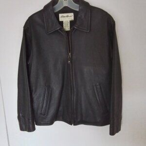 Eddie Bauer Women's Black leather jacket, Size S